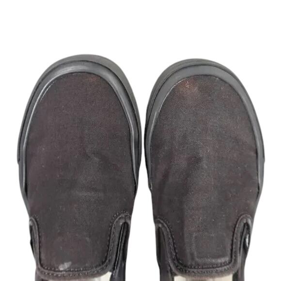 Vans Shoes Womens 6.5 Sneakers Classic Slip On Casual Black Canvas Skate Active - Picture 6 of 12